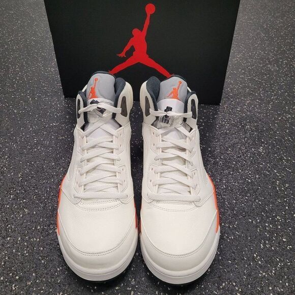 Nike Air Jordan 5 Retro Shattered Backboard Men's Size 8 Sail Orange DC1060-100 - Picture 3 of 8